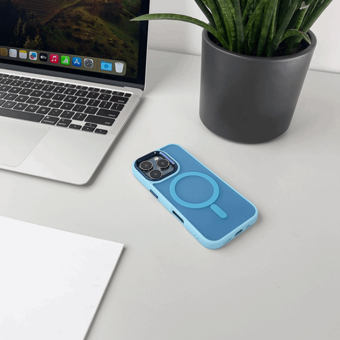 A-One Brand - iPhone 16e Mobilskal MagSafe Fashion - Blå