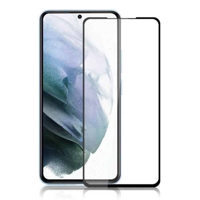 Mocolo - Mocolo 3D Curved Härdat Glas Skärmskydd Samsung S22 Ultra - Svart