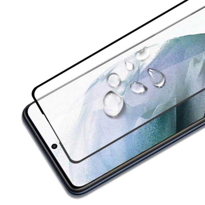 Mocolo - Mocolo 3D Curved Härdat Glas Skärmskydd Samsung S22 Ultra - Svart
