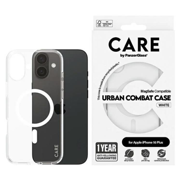 CARE By PanzerGlass iPhone 16 Plus Mobilskal MagSafe - Vit | 2353 | AlltMobil