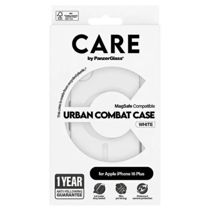 PanzerGlass - CARE By PanzerGlass iPhone 16 Plus Mobilskal MagSafe - Vit