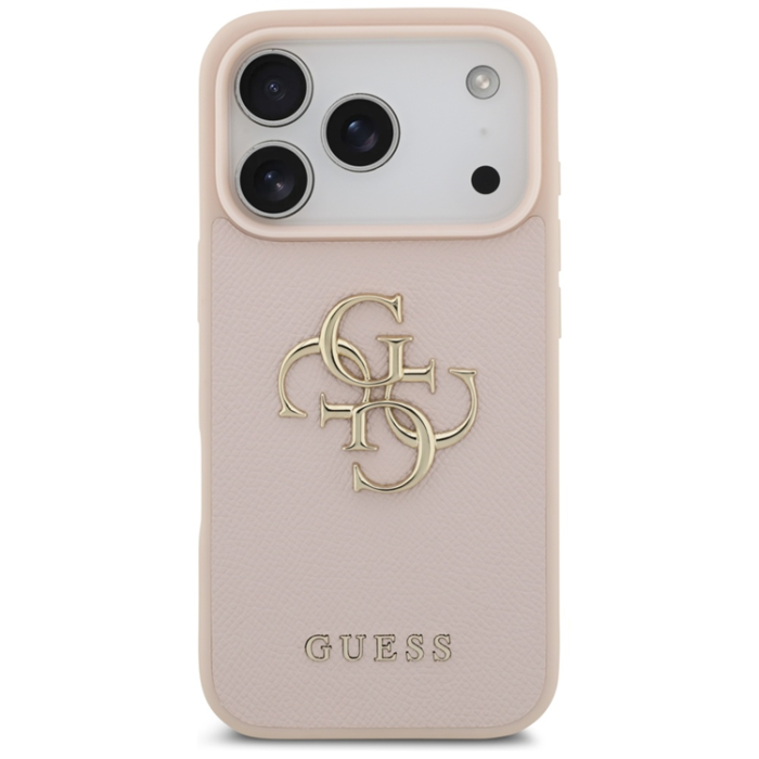 Guess - Guess iPhone 17 Pro Mobilskal Grained Classic Logo - Rosa