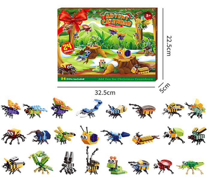 Insekts Adventskalender 2025 – 24 Byggleksaker med Djurtema | 2353 | AlltMobil