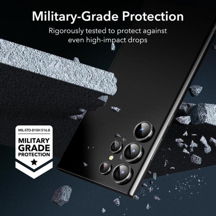 ESR - ESR Galaxy S23 Ultra Kameralinsskydd i Härdat Glas - Svart