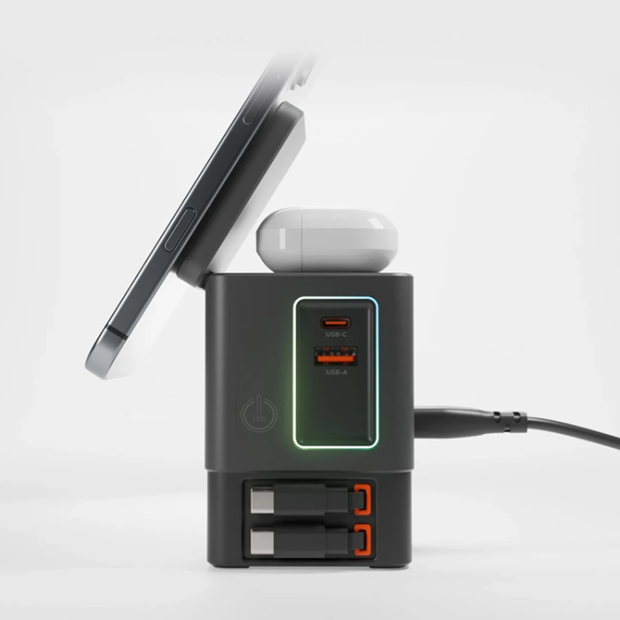 SBS - SBS 6in1 MagSafe Trådlös Laddare Apple Watch, iPhone, Airpods med Kabel