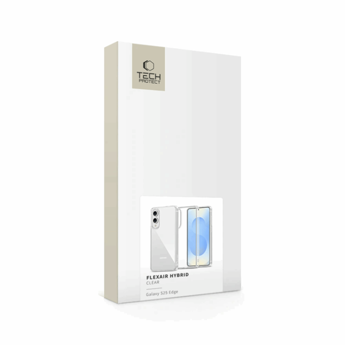 Tech-Protect - Tech-Protect Galaxy S25 Edge Mobilskal Flexair Hybrid - Clear