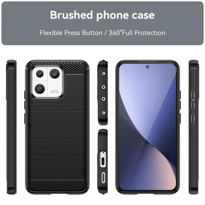 OEM - Xiaomi 13 Mobilskal Carbon Fiber - Svart