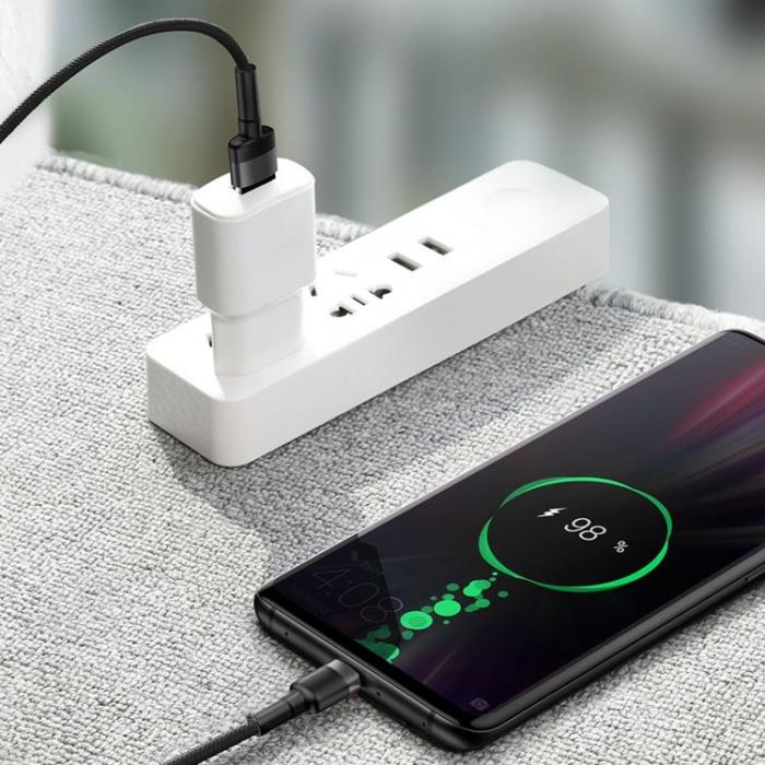 BASEUS - Baseus Cafule USB-C till USB-A kabel 40W 1m - Svart/Grå