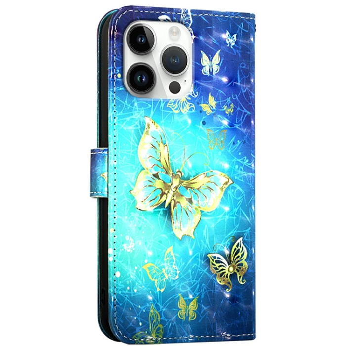 A-One Brand - iPhone 16 Pro Max Plånboksfodral Printing Pattern Med Rem