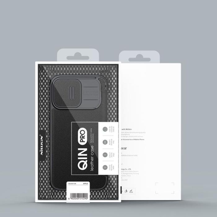 UTGATT1 - Nillkin iPhone 13 Pro Max Plånboksfodral Kameraskydd Holster Flip - Grå