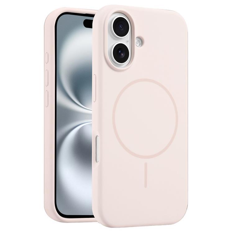 Mobilskal till iPhone 16 Plus MagSafe Silikon Anti Drop - Rosa | 2353 | AlltMobil
