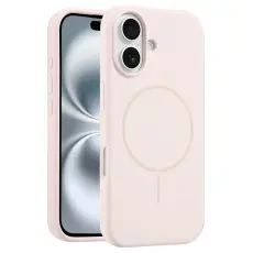 A-One Brand - Mobilskal till iPhone 16 Plus MagSafe Silikon Anti Drop - Rosa