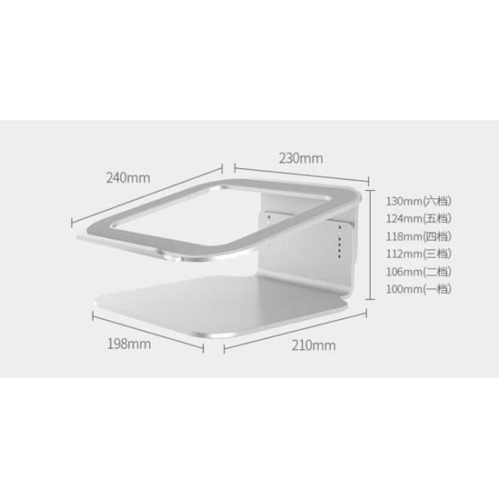 Desire2 - Desire2 Laptopställ Riser Elevator Justerbar Universal - Silver