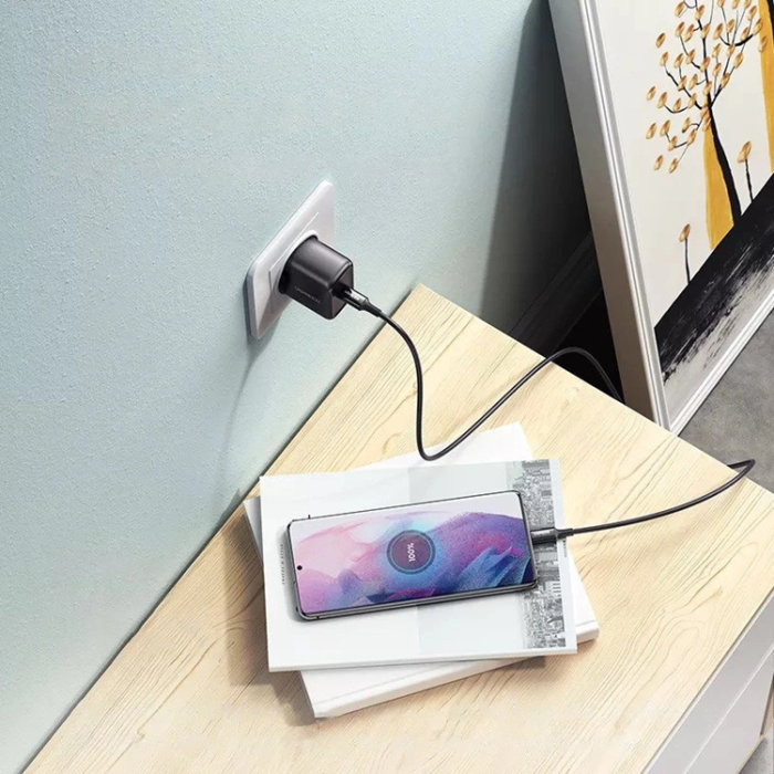 Ugreen - Ugreen Väggladdare 25W PD med Typ-C Kabel 2m - Svart