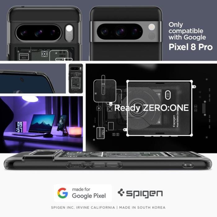 UTGATT - Spigen Google Pixel 8 Pro Mobilskal Ultra Hybrid - Zero One