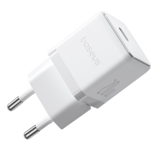 BASEUS - Baseus Snabbladdare USB-C 20W Mini USB-C Kabel 60W 1m - Vit