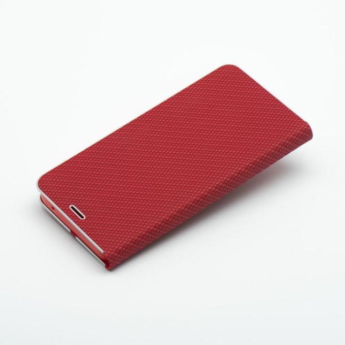 OEM - Galaxy XCover 7 Plånboksfodral Luna Carbon - Röd