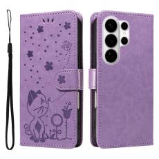 OEM - Cat Bee Samsung Galaxy S26 Ultra Pl&aring;nboksfodral Konstl&auml;der - Lila