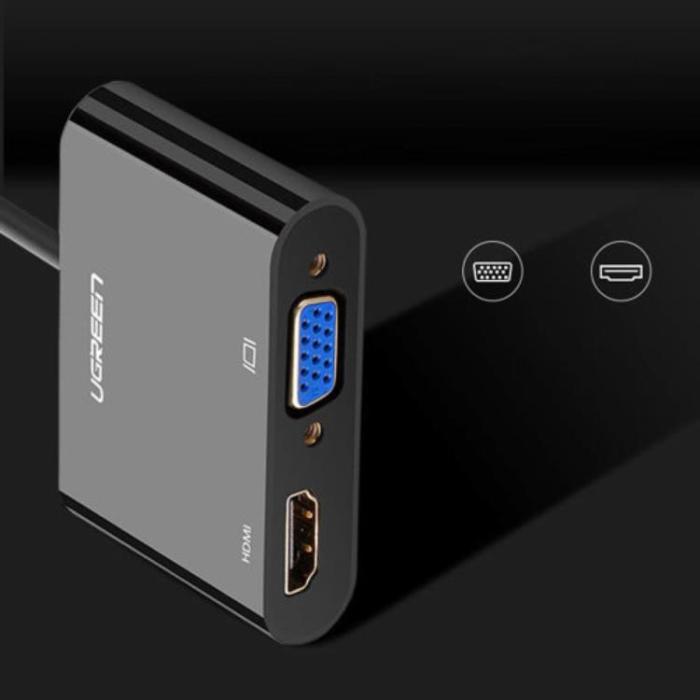 UTGATT5 - Ugreen Mini HDMI Till VGA - Svart