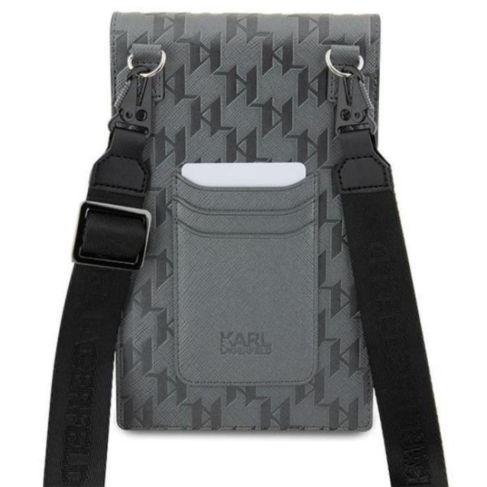 KARL LAGERFELD - Karl Lagerfeld Halsbandsfodral Saffiano Monogram Ikonik