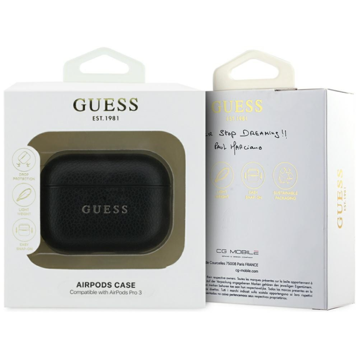 Guess - Guess AirPods Pro 3 Skal Grained Classic Logo Hook