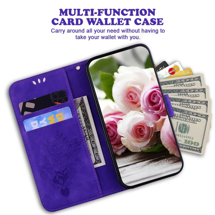 A-One Brand - Sony Xperia 1 VII Plånboksfodral Butterfly och Flower Pattern - Lila
