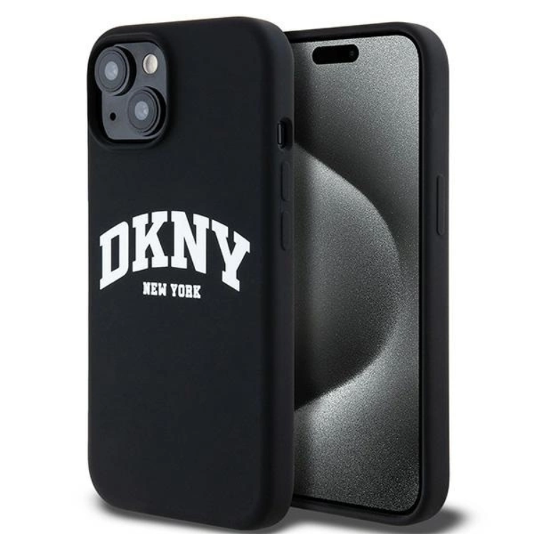 DKNY Mobilskal till iPhone 15/14/13 MagSafe Silikon Vit Logo | 2353 | AlltMobil