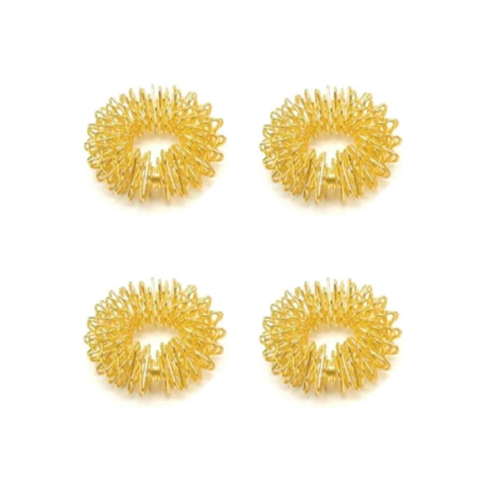 Fidget Toys - 4 Pack Finger Massage ring acupuncture - Sensory Toy - Guld