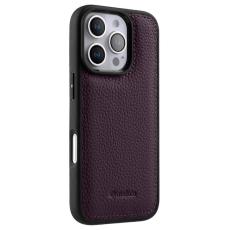 Melkco - MELKCO Mobilskal till iPhone 16 Pro &Auml;kta L&auml;der Belagt PC - Lila