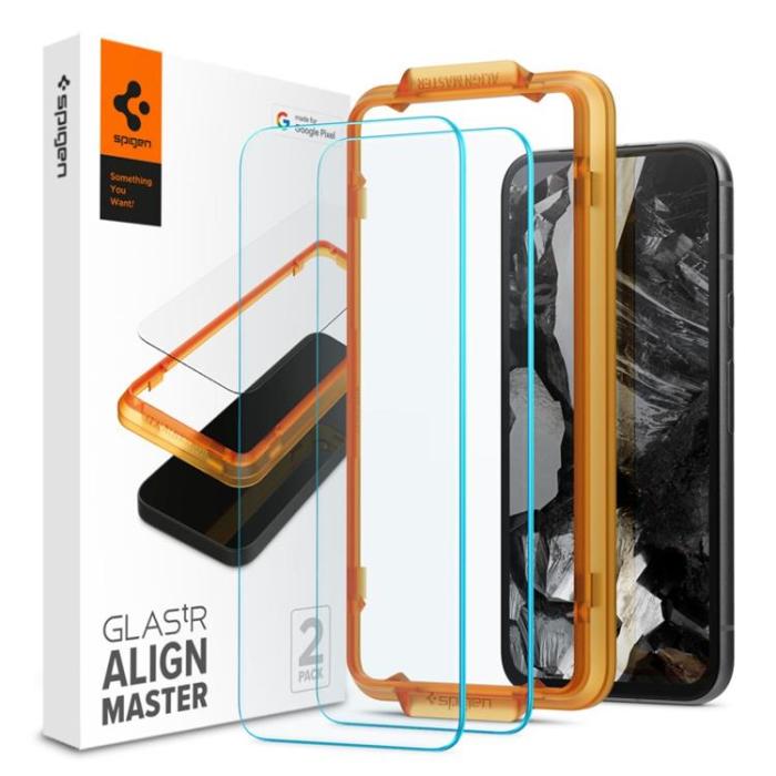 Spigen - [2-Pack] Spigen Google Pixel 8 Pro Härdat Glas Skärmskydd