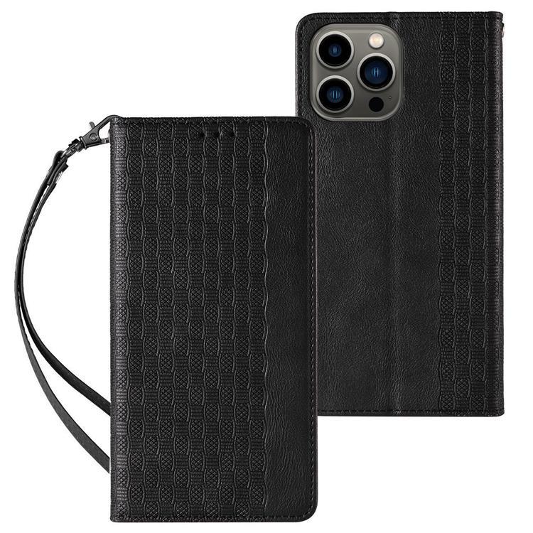 Galaxy S23 Plånboksfodral Magnet Strap - Svart | 2353 | AlltMobil