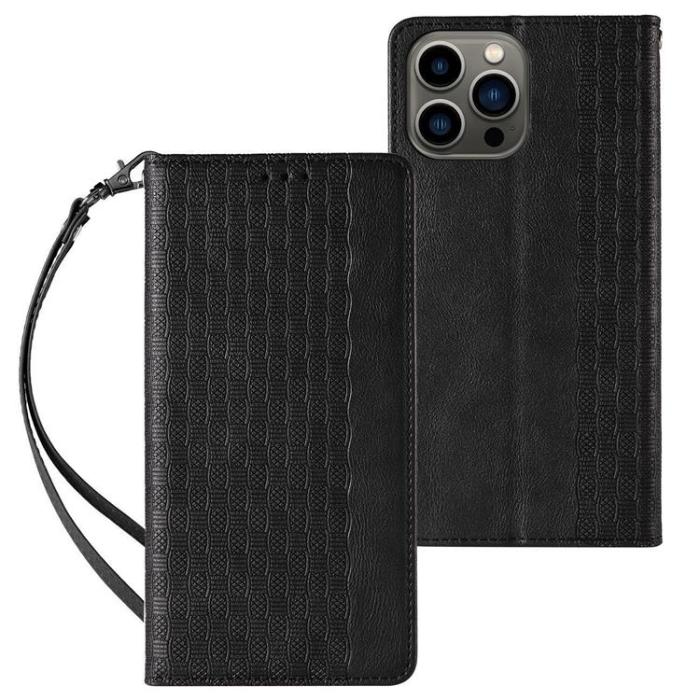 OEM - Galaxy S23 Plånboksfodral Magnet Strap - Svart