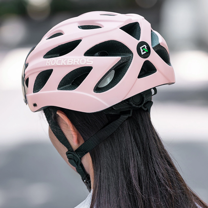 Rockbros - Rockbros Cykelhjälm Avtagbara UV-Skyddsglasögon - Rosa