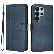 OEM - Samsung Galaxy S26 Ultra Pl&aring;nboksfodral St&auml;ll Retro Textur Konstl&auml;der - Bl&aring;