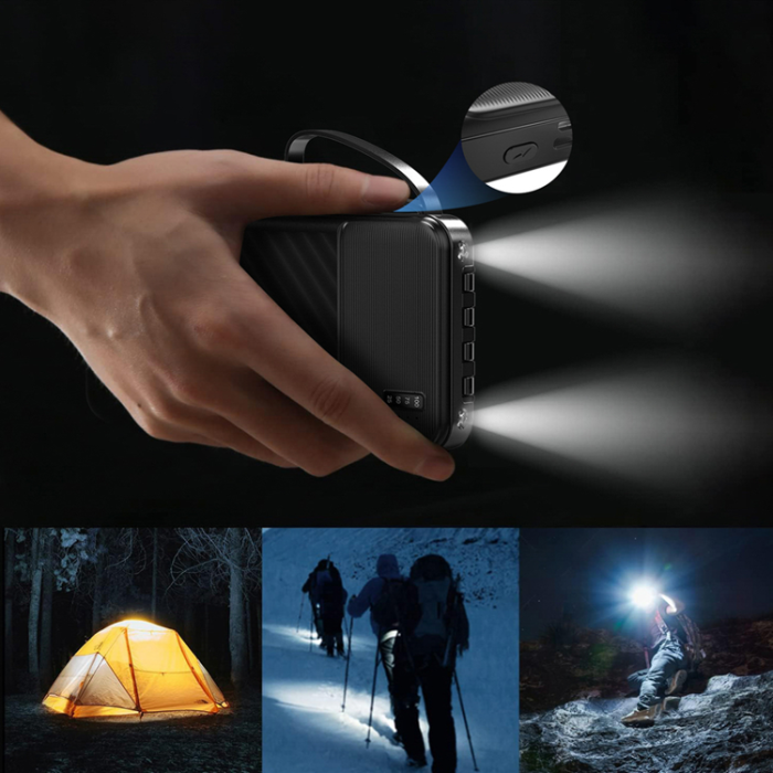 Dudao - Dudao Powerbank K11 10000mAh med Kabel - Svart