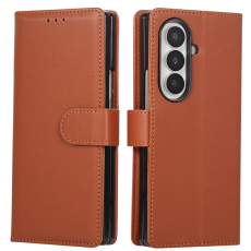 A-One Brand - Galaxy Z Fold7 Plånboksfodral Med Handledsrem - Brun
