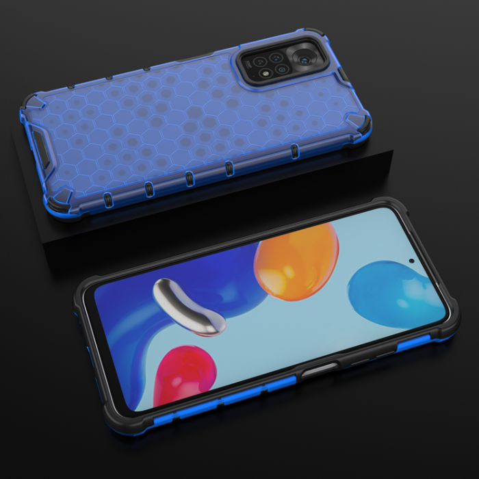OEM - Xiaomi Redmi Note 11/11S Skal Honeycomb Armored - Blå