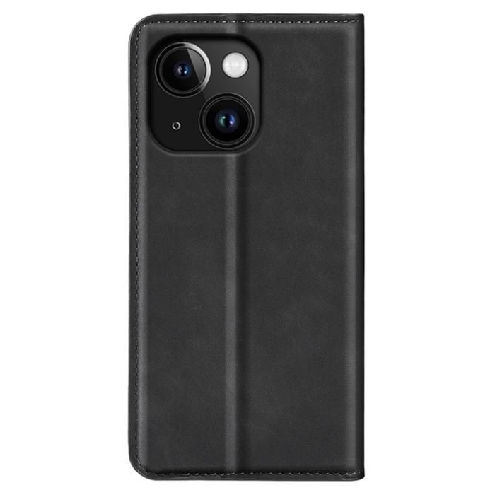 OEM - iPhone 15 Plus Plånboksfodral Flip PU-Läder - Svart