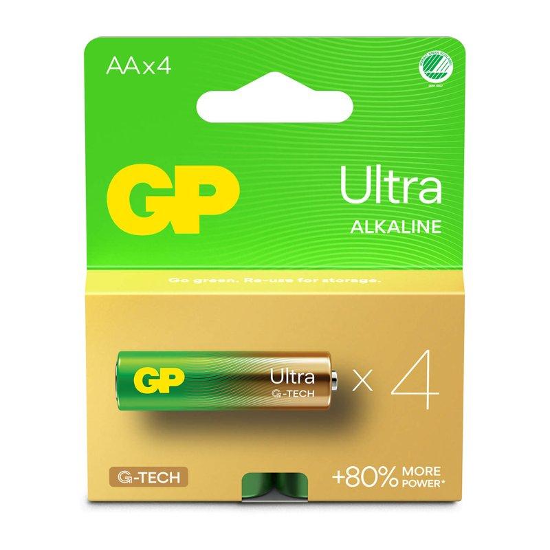 GP Batteri Ultra Alkaline AA LR6 4-Pack