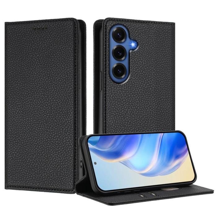 OEM - Plånboksfodral för Samsung Galaxy S26 Plus RFID Blocking Konstläder - Svart