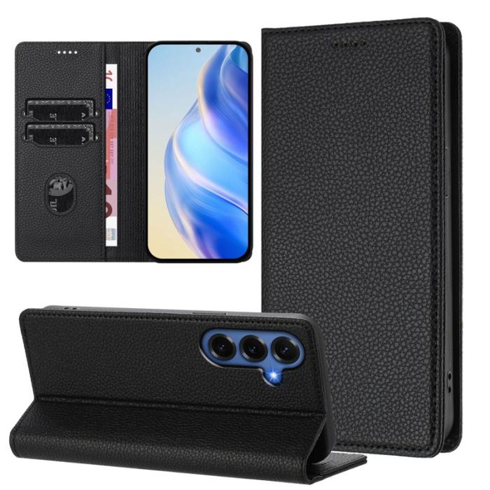 OEM - Plånboksfodral för Samsung Galaxy S26 Plus RFID Blocking Konstläder - Svart