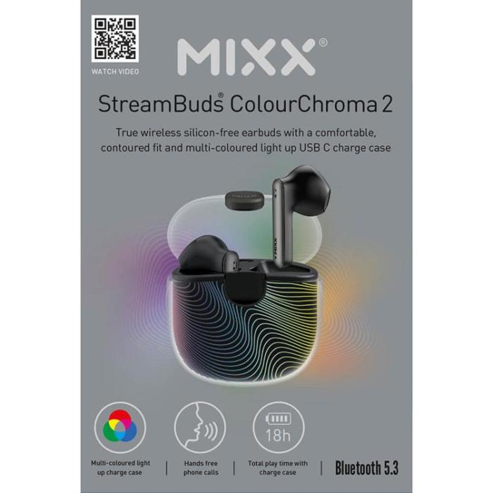 MIXX - MIXX In-Ear Hörlur Colour Chroma 2 TWS - Svart