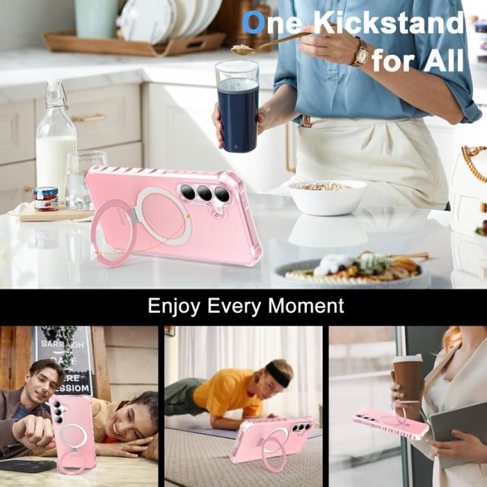 OEM - Mobilskal för Samsung Galaxy S26 Plus Magnetiskt Kickstand - Rosa