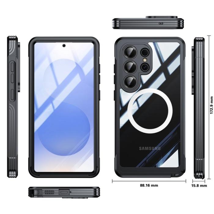 OEM - Mobilskal för Samsung Galaxy S26 Ultra Magnetiskt PC + TPU - Svart