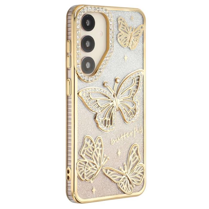 OEM - Mobilskal för Samsung Galaxy S26 Plus 3D Fjäril TPU - Guld