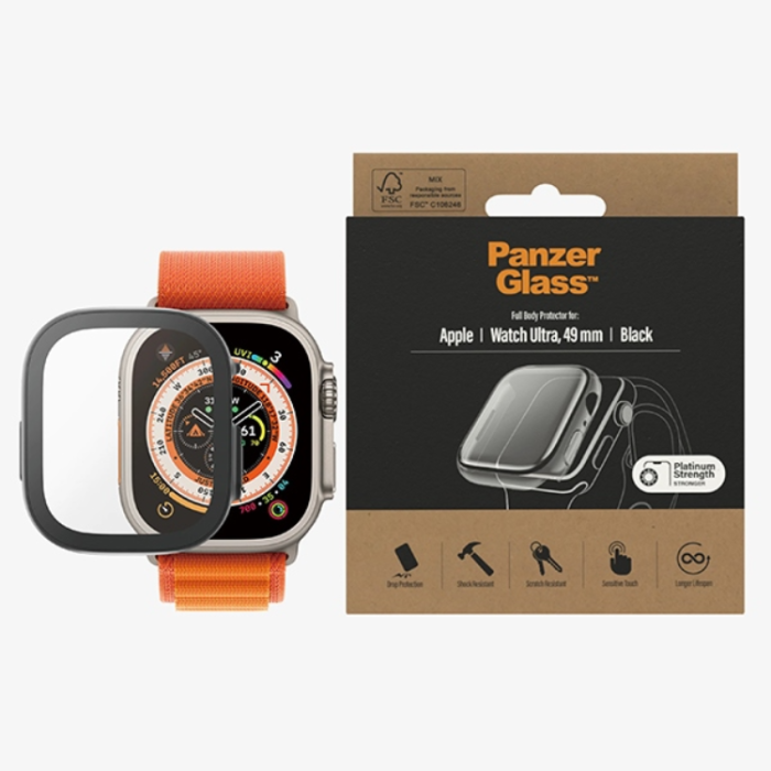PanzerGlass - Panzerglass Apple Watch Ultra 49mm Skal - Svart