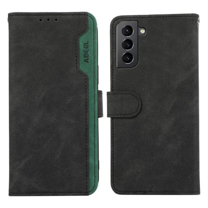 ABEEL - ABEEL Plånboksfodral för Samsung Galaxy S21 5G / S21 4G - Svart
