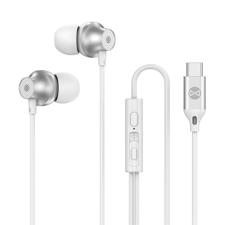 Forever In-Ear Trådbundna Hörlurar USB-C EP-02 - Vit (Vit) | 505771 | AlltMobil