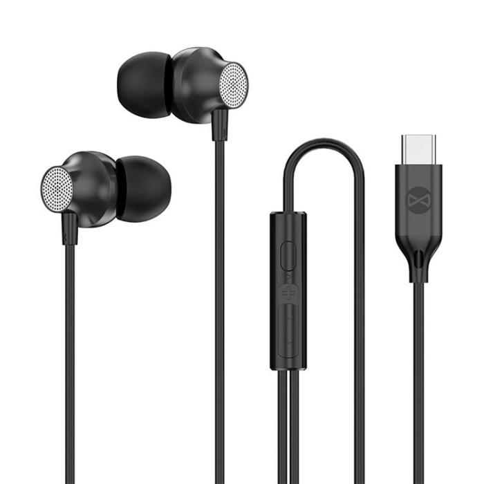 Forever - Forever In-Ear Trådbundna Hörlurar USB-C EP-02 - Svart