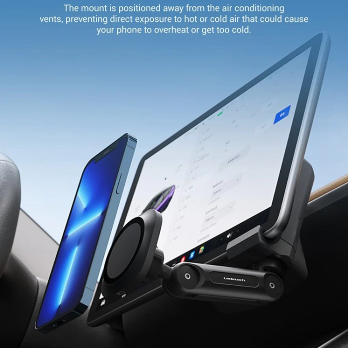 OEM - Magnetisk Bilhållare med 15W Trådlös Laddare för Tesla Model 3/Y